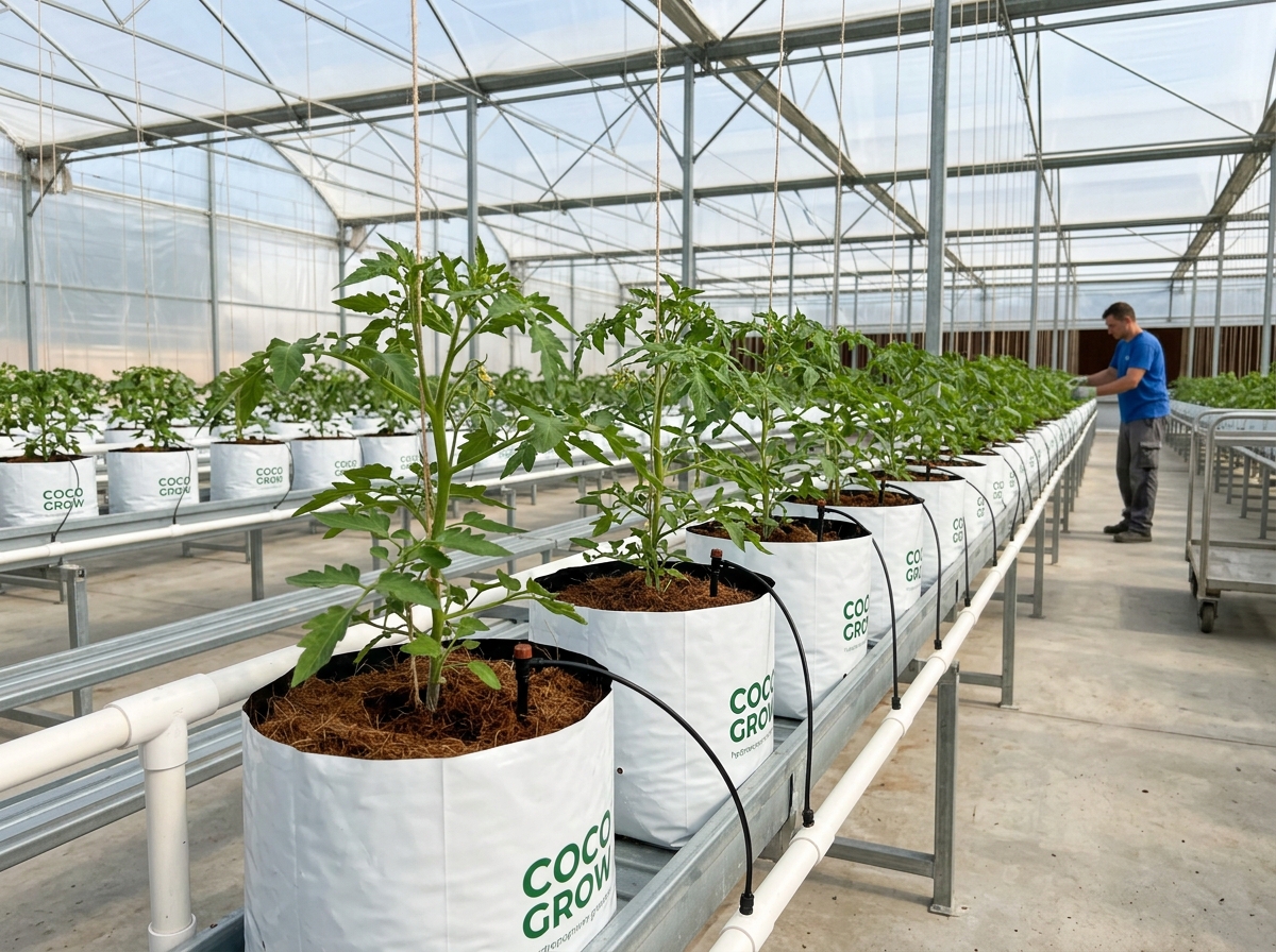 Commercial Hydroponics in Coco Peat
